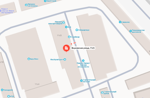 Карта: Одинцово, ул. Внуковская, 11с5